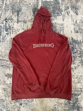 Browning Maroon Pullover Hoodie